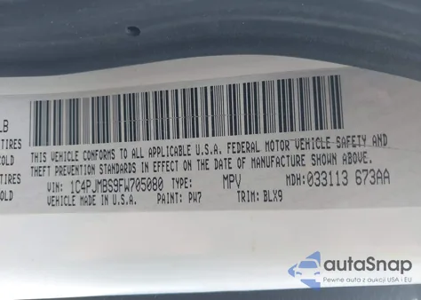 2015 Jeep Cherokee Trailhawk from USA, damaged, VIN 1C4PJMBS9FW705080